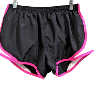 Derek Heart black with pink trim athletic shorts, sz Large